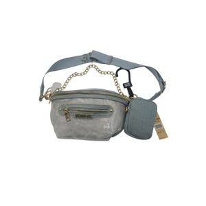 (NWT) Madden NYC Clear Stadium Approved Crossbody Purse Blue With Gold Trim‎
